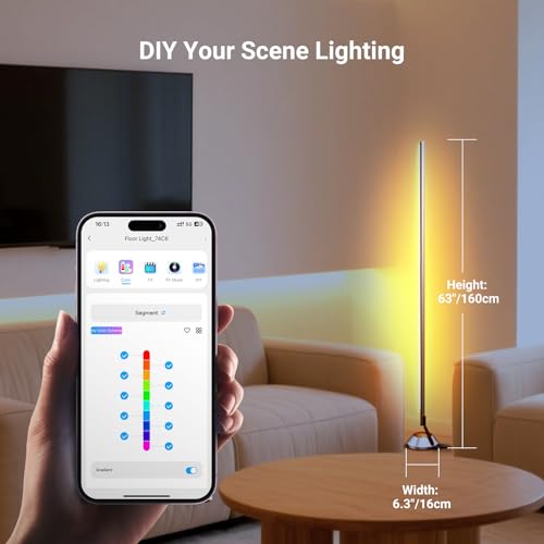 NEEWER NF01 Smart RGB IC W Floor Lamp - 1500lm Dimmable LED Corner Light