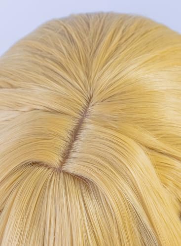 Long Golden Synthetic Wig for Cosplay – Misa Amane Style with Pigtails