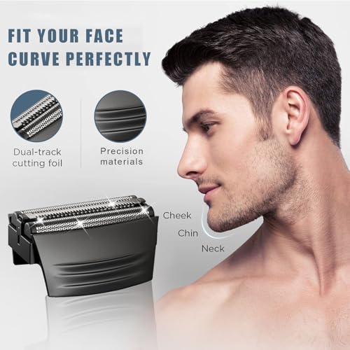 Black Replacement Foil Heads for Remington Shavers - TGSBHIO Compatible