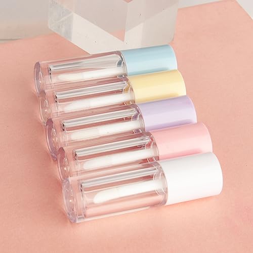 40PCS White Mini Lip Gloss Tubes 2.5ml with Wand Applicator - COSIDEA