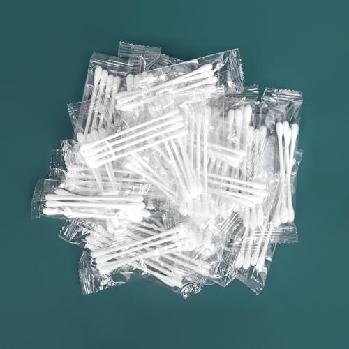 500 Pack Cotton Swabs with Individually Wrapped 4-Pack Variations - Soft, Safe, Multi-Purpose Ear & Beauty Q-tips