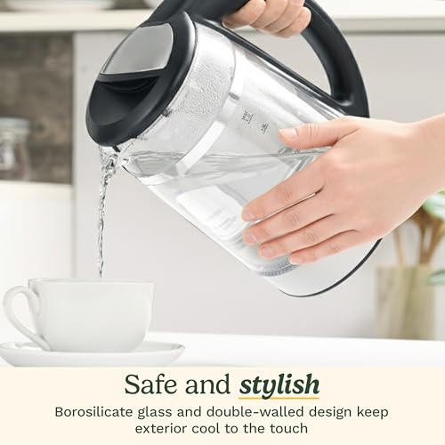 Cuisinart 1.7L Glass Electric Kettle with Variable Temperature & Touchscreen