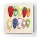 Wsliana Handmade Press On Nails - Medium Almond False Tips with 3D Fruit Design, Reusable, Long-Lasting, Easy Fit, Natural Look - Variation WS076 / L