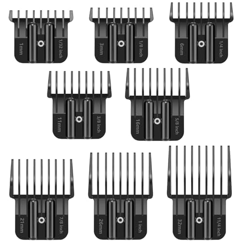 Premium Trimmer Guards Set for BaBylissPRO & More - 8 Sizes, Spring Clip, Organizer