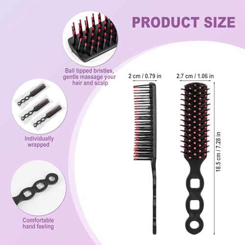 50PCS Bulk Hair Brushes for Homeless - Individually Wrapped, Light & Safe, Pack of 1