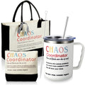 Chaos Coordinator Gifts Set - Tote Bag, Makeup Bag & 20 oz Tumbler for Women