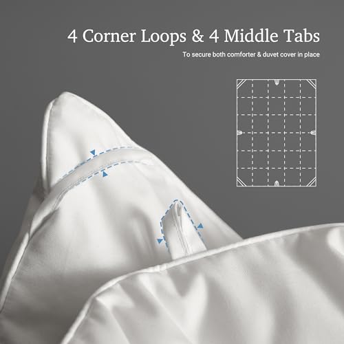 Hotel Grand White Goose Down Fiber Comforter All Season Full/Queen Medium Warmth