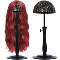 WiZiWi Black Adjustable Wig Stand Holder 12.6-18.5 Inch Dome Design