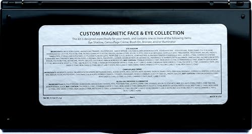 Blue Eyeshadow Palette - Vegan, Paraben-Free, Cruelty-Free Makeup Set - 3 Shades - Off White, Matte Grey & Glitter Black - Variation of PALETTE (3 Shades)