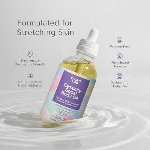 Belly Oil for Pregnant Women ? Oil for Stretch Marks During Pregnancy & Postpartum, Pregnancy Stretch Mark Support with Centella Asiatica, Lightweight Body Oil