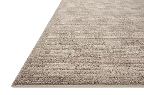 Loloi Darby Pebble and Sand Area Rug 5'3" x 7'6" Modern Ribbed Textured Decor