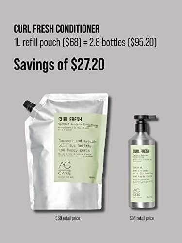 AG Care Curl Fresh Coconut Avocado Conditioner - New Collection - 33.8 Fl Oz