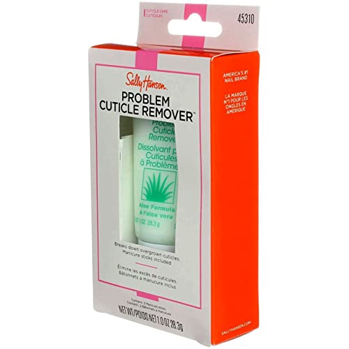 Sally Hansen Nail Treatment Problem Cuticle Remover¢â | Eliminates Thick & Overgrown Cuticles | pH-Balanced Formula Infused with Aloe Vera-| Gently Soothes & Conditions Cuticles,(Pack of 2)