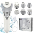 Qreeyx 7-in-1 Waterproof Electric Epilator & Shaver for Women - Painless Hair Removal, Facial & Body Trimmer, Wet & Dry Use