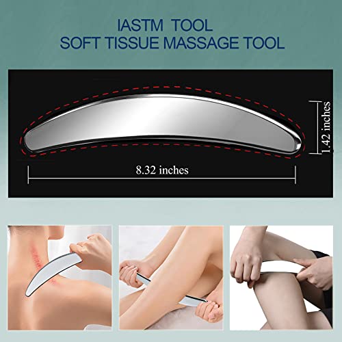 BYYDDIY SBC Muscle Scraper Set Stainless Steel Massage Tools with Storage Bag
