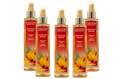 Calgon Hawaiian Ginger Fragrance Body Mist - Long-Lasting 8 oz (Pack of 5)