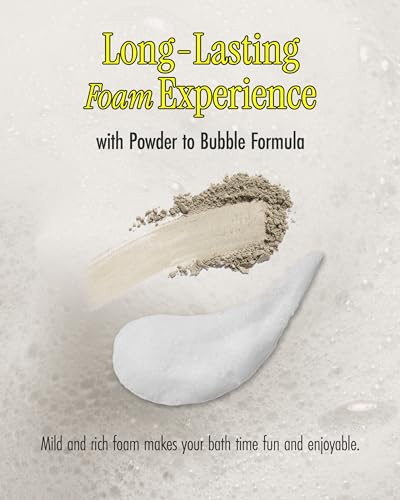 Hypoallergenic Mud Bubble Bath Powder with Natural Ingredients - Moisturizing & Long-Lasting Foam, Pack of 6
