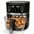 FineMade 4.5 Qt Glass Air Fryer with 12 Cooking Modes - Graphite