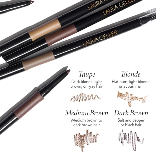 LAURA GELLER NEW YORK Inkcredible Waterproof Brow Pencil 02 Taupe with Spoolie Brush