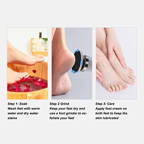 Callus Remover Electric, Foot Scrubber, Removable and Adjustable Electric Foot File Pedicure Tools For Feet Callus Remover For Feet for Home Use