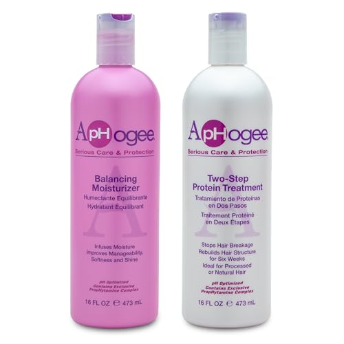 Aphogee Double Bundle Hair Treatment Set - 16 Fl Oz Protein & Moisturizer (Pack of 2)