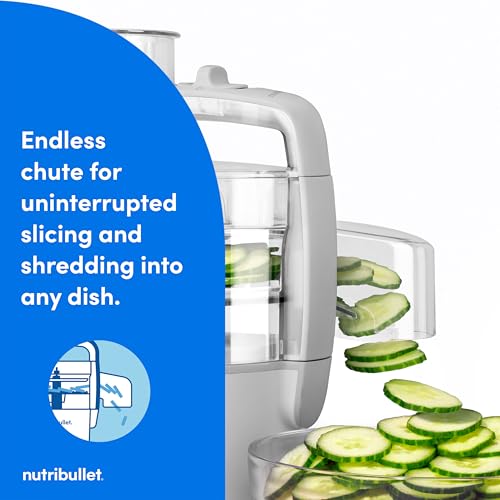 NutriBullet Limitless Food Processor Matte White - 2-in-1 Slicing & Chopping