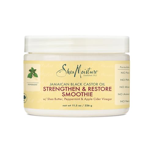 Shea Moisture Jamaican Black Castor Oil Strengthen & Restore Smoothie Cream for Unisex, 12 Ounce