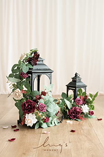 Artificial Flower Garland 6 Pack Burgundy & Red-Marsala 2FT for Wedding & Home Decor
