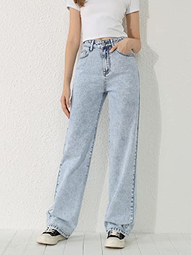 SweatyRocks Girls' Casual Light Wash Jeans - 9 Years