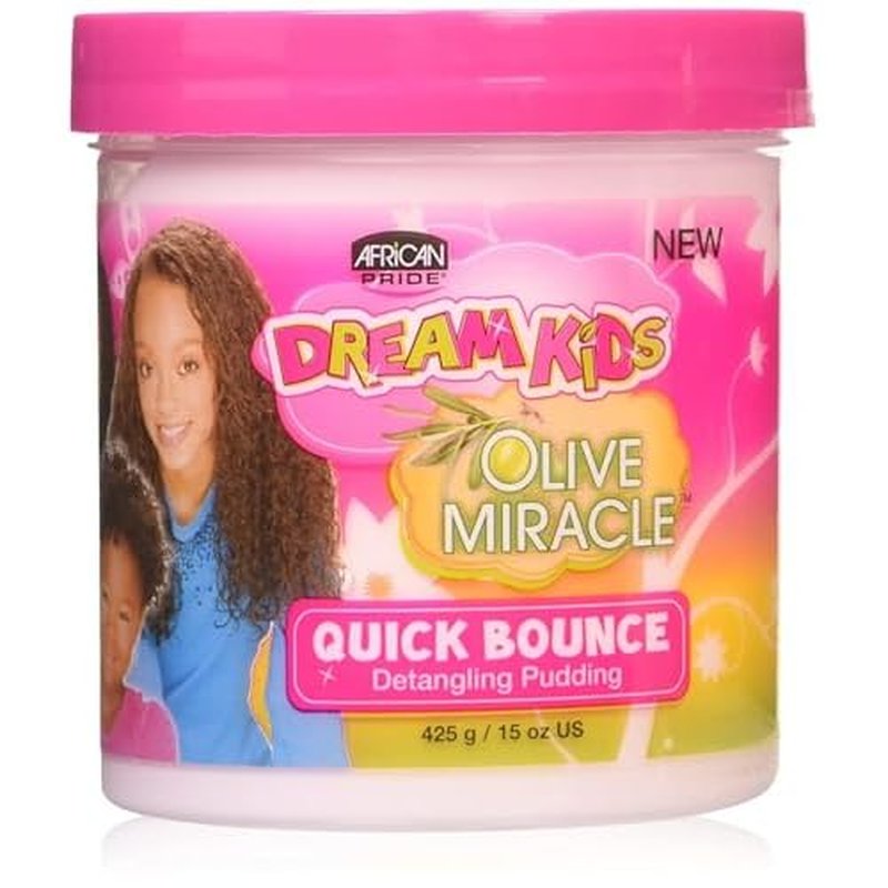 AFRICAN PRIDE Dream Kids Olive Miracle Quick Bounce Detangling Pudding, 15 Oz