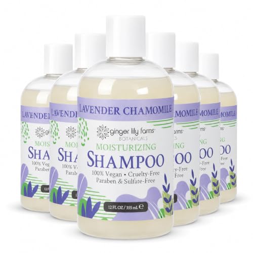 Ginger Lily Farms Lavender Chamomile Moisturizing Shampoo 12oz Pack of 6 - All Hair Types