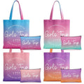 Stylish Girls Trip Gift Set - 4 Tote & Makeup Bags with Palm Tree Print - Variation of THIS listing