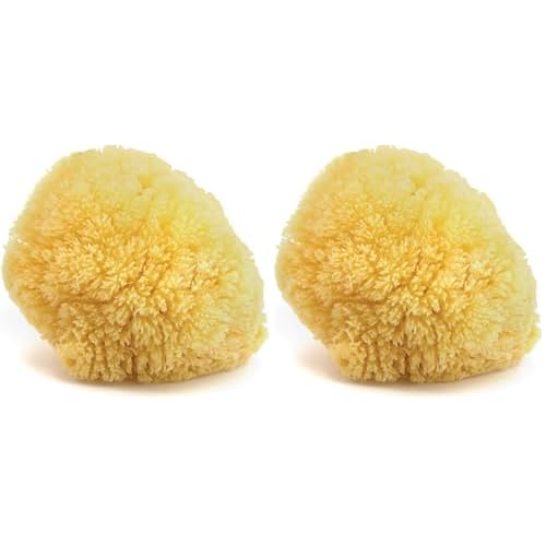 Neptune Caribbean Sea Sponge, Hand Cut, Large, Approx. 6-7 inches (Pack of 2)