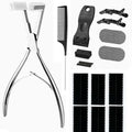 Professional Tape-in Hair Extension Tools Kit with Pliers, Clips & Remover Scraper