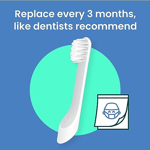 Quip Sonic Toothbrush Replacement Heads for Kids - Soft, Compact, 3-Pack