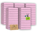 Pink Cotton Washcloths 60 Pack - Soft, Highly Absorbent Face Towels