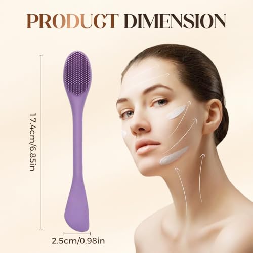 Silicone Face Mask Brush, 2025 New Pore Cleaning Brush for Face, Face Scrubber Exfoliator Nose Scrubber for Blackheads for Mud Clay Body Lotion DIY Mask (8 PCS)