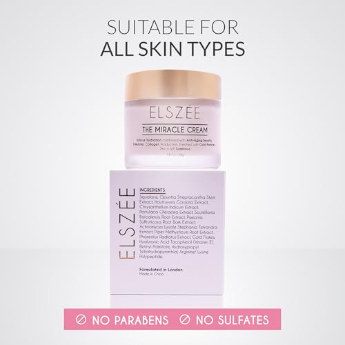 Luxury Anti-Aging Face & Neck Cream with Gold Particles - Hydrating Wrinkle Repair 1.7 oz