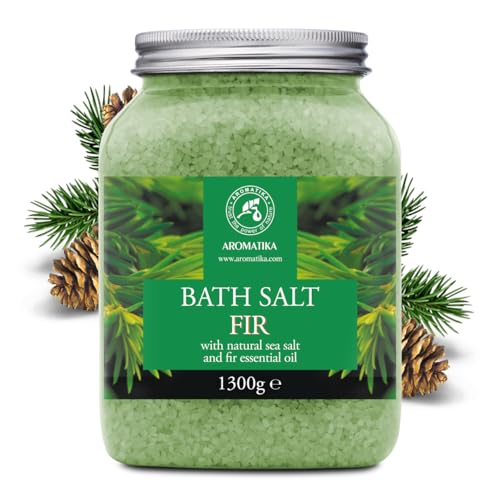 Fir Bath Salt with Natural Fir Essential Oil – Relaxing 46 oz Sea Salt for Bath & Body Care