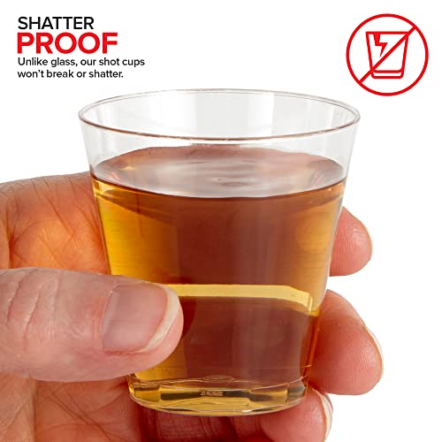 2000 Pack 1.5 oz Clear Plastic Shot Glasses - Disposable Party Cups for Jello Shots & Tasting