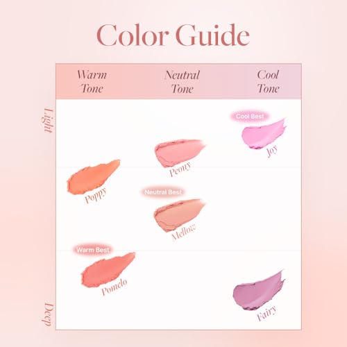 DEARDAHLIA Petal Blur Cream Blush (Fairy) - Soft-Blur Vegan Blush with Lightweight, Cloud Melting Texture, High-Pigment, Long-Lasting, Buildable, Cream to Powder Finish. Sensitive Skin Friendly. 4g