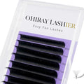 Ohiray Cashmere Eyelash Extensions,3D 5D 6D 7D 10D Easy Fans 8-20mm Length Single and Mixed, Pesta?as Lash Trays Supplies for Lash Tech,Matte&Fluffy (8-16mm-CC-0.05)