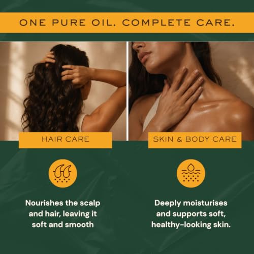 Cold-Pressed Sesame Oil Combo - 13.52 fl oz Natural Hair & Skin Moisturizer - Unrefined Ayurvedic Oil