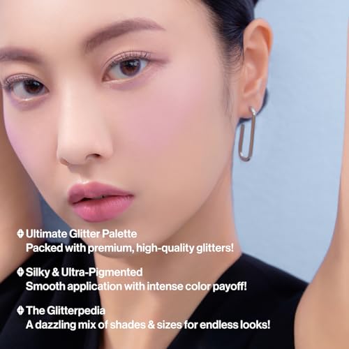 UNLEASHIA Glitterpedia Eyeshadow Palette - Lavender Fog, Matte & Shimmer Shades, Long-Lasting Vegan Makeup