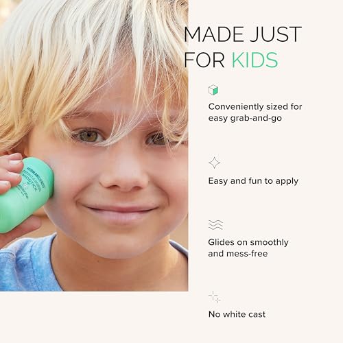 Kids Mineral Sunscreen Stick SPF 40 - 2 Pack, Gentle Broad-Spectrum, Fragrance-Free