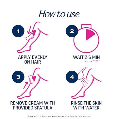 Veet Professional 2 Minute Cream for All Skin Types with Shea Butter, Full Bikini & Pubic Hair Removal, Dermatologically Tested, 13.5 FL OZ Bottle w/Spatula