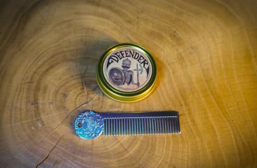 Mustache Grooming Set with Balm & Comb - 0.5oz Pack of 2 for Men Beard & Hair Styling