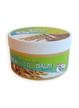 All Natural Shea Butter Balm - Oatmeal Milk & Honey, 6 oz. Pot - Moisturizing Skin Care for Eczema & Dry Skin