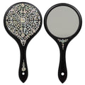 February Mountain Mother-of-Pearl Hand Mirror ? Korean Black Lacquer Mirror with Floral Inlay ? Gift for Women, Mom, Wife, Daughter ? Birthday, Mother¡¯s Day, Christmas, Anniversary