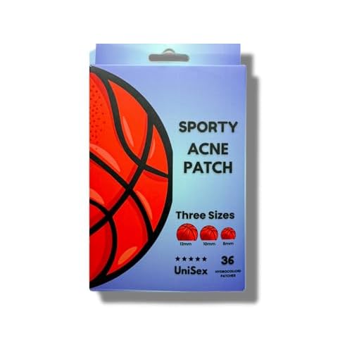 Sporty Acne Patches ? Hydrocolloid Spot Cover for Zits, Pimples & Blemishes, Fast-Acting Formula, Long-Lasting & Gentle on Skin. (36 Count)